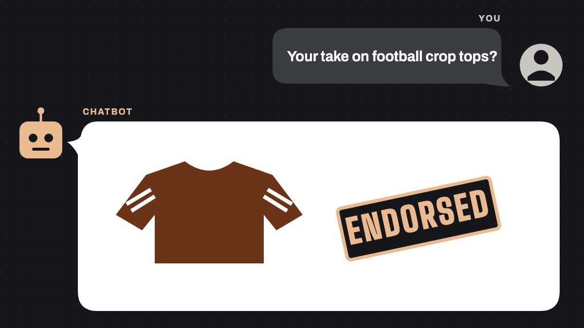 Artificial Intelligence Endorses Football Croptops